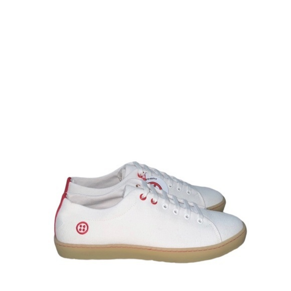 NWT JAK White & Red Limited‎ Edition Canvas Tennis Shoes Sneakers 9